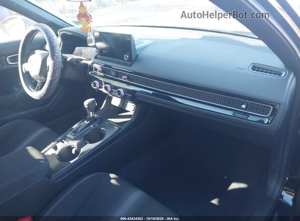 2HGFE2F53NH524659 2022 HONDA CIVIC Black წინა სალონის ხედი