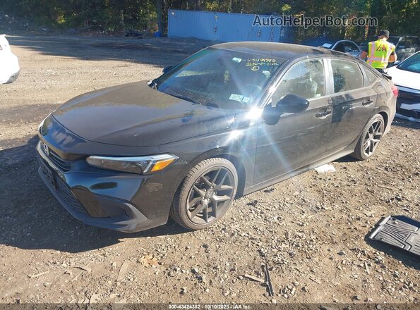 2HGFE2F53NH524659 2022 HONDA CIVIC Black წინა მარცხენა ხედი სამი მეოთხედიდან