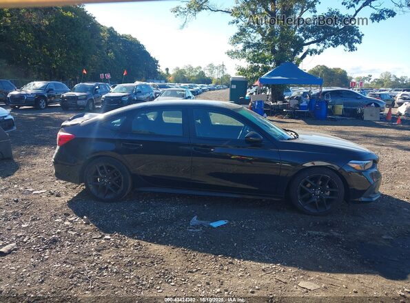 2HGFE2F53NH524659 2022 HONDA CIVIC Black უკანა სალონის ხედი