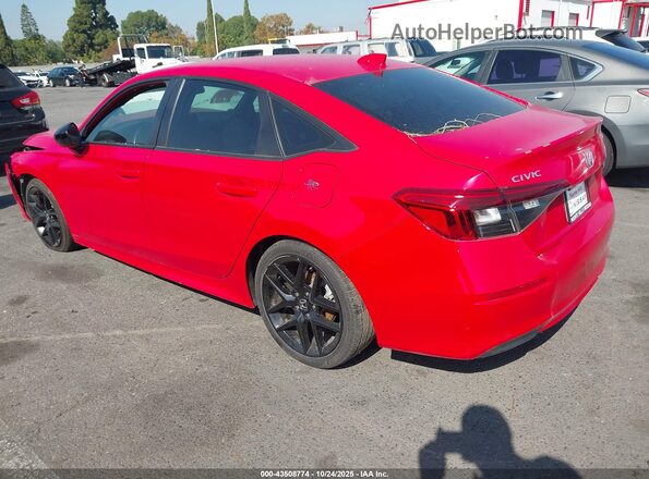 2HGFE2F58NH507257 2022 HONDA CIVIC Red Rear left