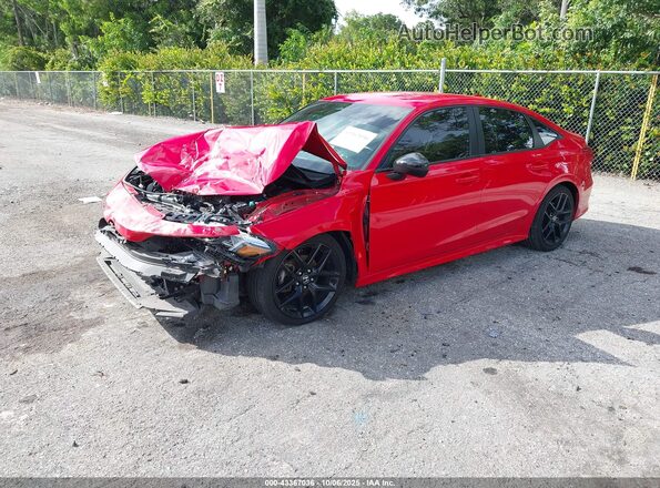 2HGFE2F58NH520896 2022 HONDA CIVIC Red Առջևի ձախ երեք քառորդ տեսարան