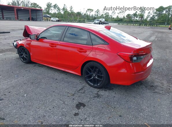 2HGFE2F58NH520896 2022 HONDA CIVIC Red Հետևի ձախ