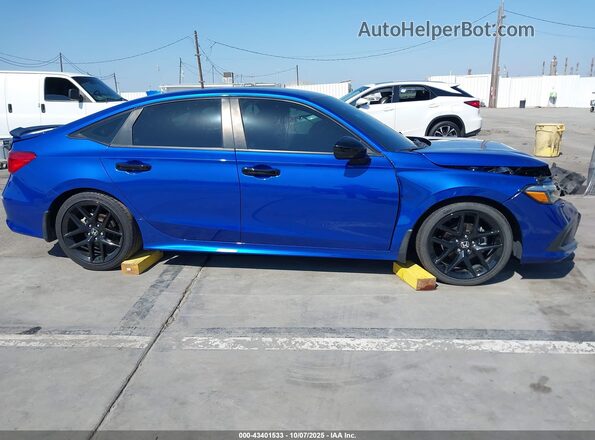 2HGFE2F58NH603664 2022 HONDA CIVIC Blue Vista interior trasera