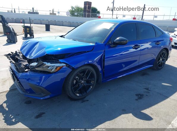 2HGFE2F58NH603664 2022 HONDA CIVIC Blue Vista tres cuartos delantera izquierda
