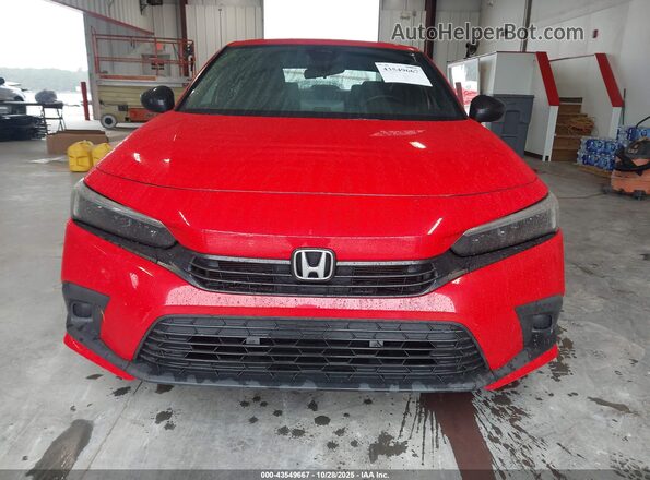 2HGFE2F59NH606346 2022 HONDA CIVIC Red Instrument cluster view