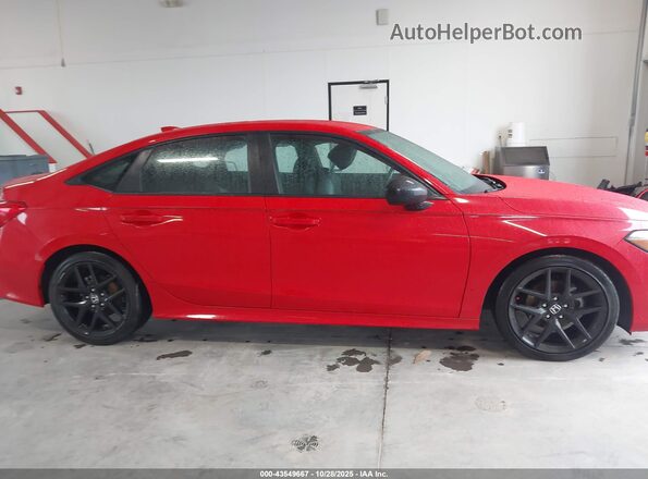 2HGFE2F59NH606346 2022 HONDA CIVIC Red Rear interior view