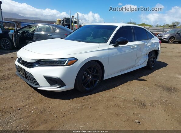 2HGFE2F59PH554302 2023 HONDA CIVIC White წინა მარცხენა ხედი სამი მეოთხედიდან