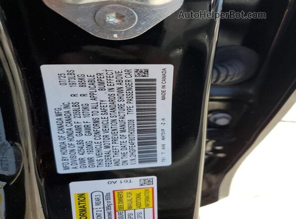 2HGFE4F80TH305208 2026 HONDA CIVIC Черный 