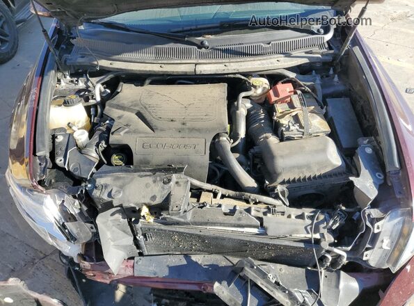 2LMHJ5AT4KBL04195 2019 LINCOLN MKT Burgundy Vista del compartimento del motor