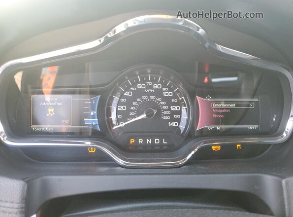 2LMHJ5NK3HBL00097 2017 LINCOLN MKT Black Vista del cuadro de instrumentos