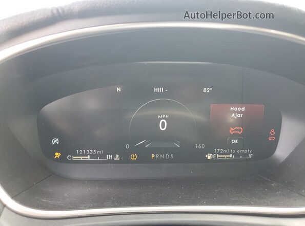 2LMPJ6J93LBL10156 2020 LINCOLN NAUTILUS Black Вид щитка приладів