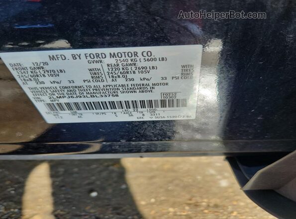 2LMPJ6J93LBL33758 2020 LINCOLN NAUTILUS Black Widok wnętrza 360 stopni