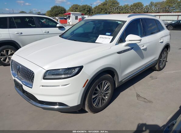 2LMPJ6J9XMBL15503 2021 LINCOLN NAUTILUS White წინა მარცხენა ხედი სამი მეოთხედიდან