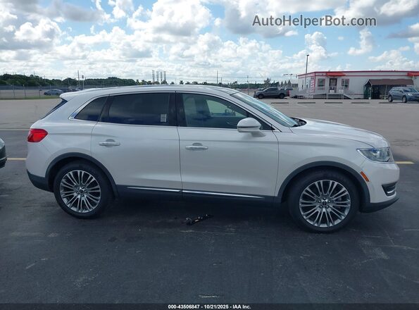 2LMPJ6LR0JBL26437 2018 LINCOLN MKX White Vista interior trasera