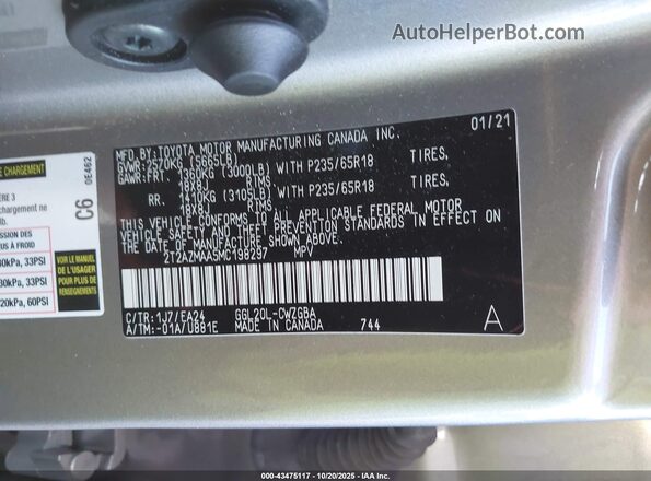 2T2AZMAA5MC198297 2021 LEXUS RX 350 Серый Вид подкапотного пространства