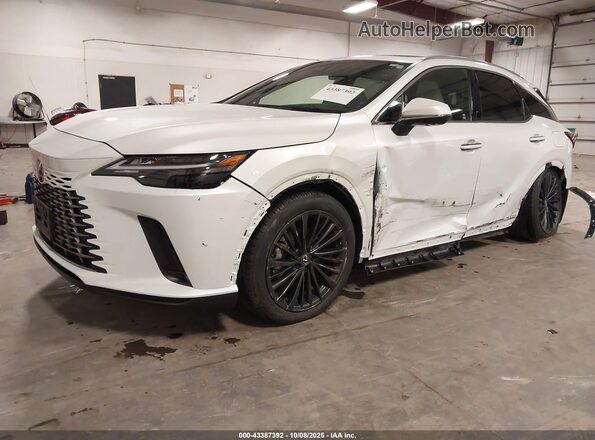2T2BAMCA8SC112387 2025 LEXUS RX 350 White წინა მარცხენა ხედი სამი მეოთხედიდან