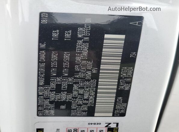 2T2BCMEA6PC010505 2023 LEXUS RX White Vista del compartimento del motor
