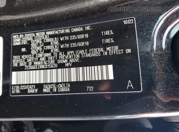 2T2GGCEZXNC015620 2022 LEXUS NX Black 