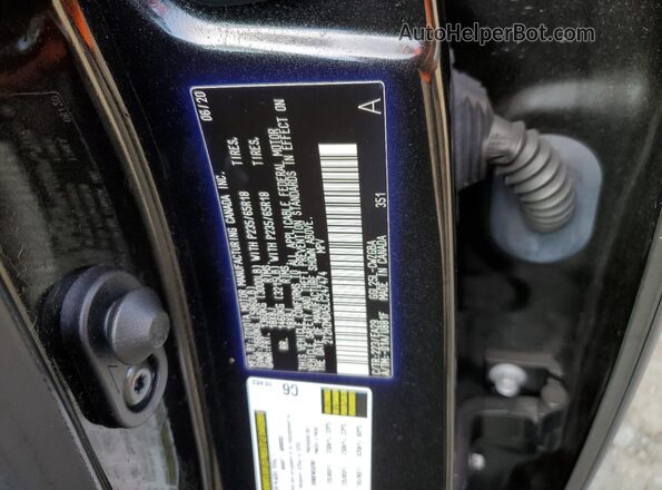 2T2HZMDA5LC247474 2020 LEXUS RX Black Vista de la etiqueta del VIN