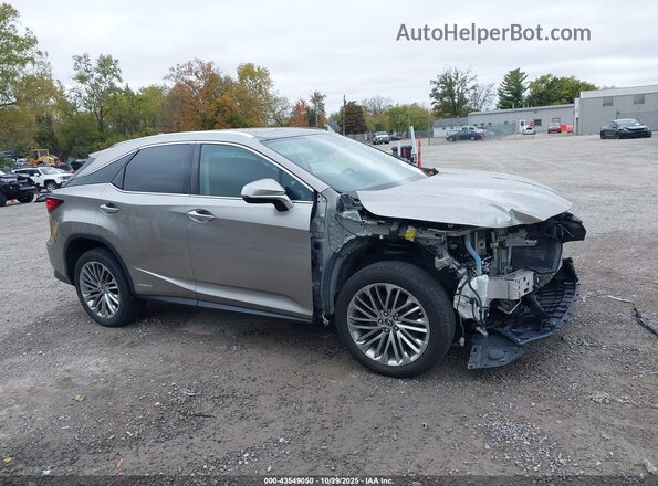 2T2JGMDA2NC074491 2022 LEXUS RX 450H Серебряный Панорамный вид салона 360°