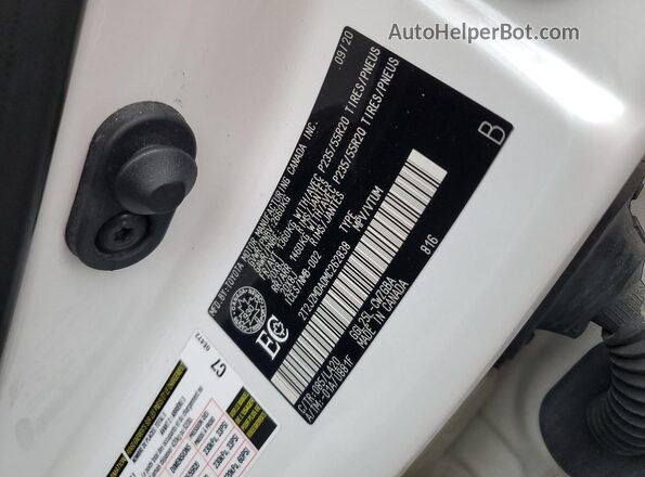 2T2JZMDA0MC262838 2021 LEXUS RX White Widok wnętrza 360 stopni