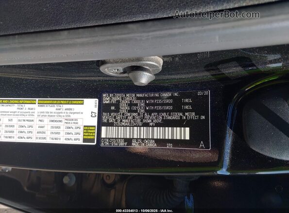 2T2SZMDAXLC241787 2020 LEXUS RX 350 Black Engine compartment view