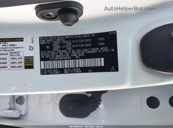 2T2YZMDA4MC269998 2021 LEXUS RX 350 White Widok komory silnika