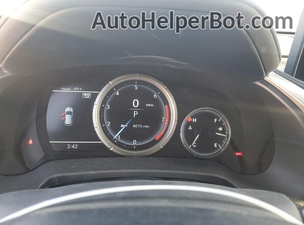 2T2YZMDA6LC236287 2020 LEXUS RX White Вид щитка приладів