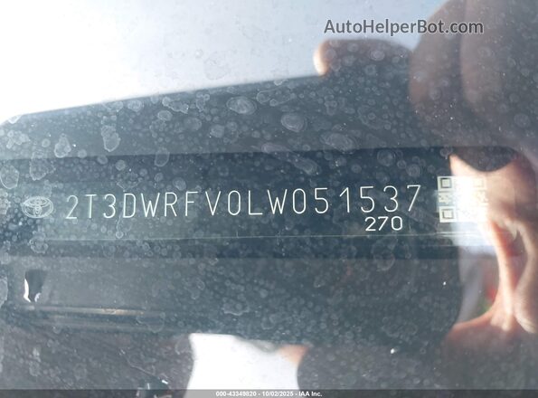 2T3DWRFV0LW051537 2020 TOYOTA LIMITED Silver 