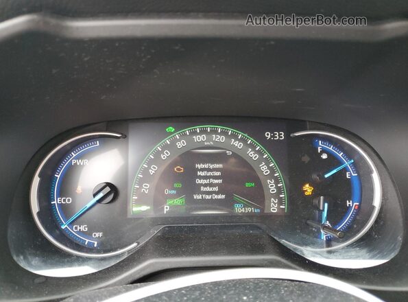 2T3DWRFV2LW095166 2020 TOYOTA LIMITED Blue Սարքավորումների վահանակի տեսք
