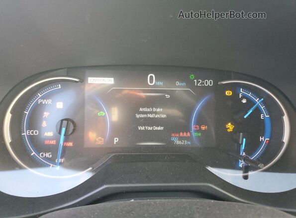 2T3DWRFV7LW053320 2020 TOYOTA LIMITED Black Instrument cluster view