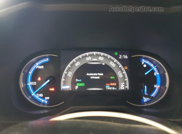 2T3E6RFV1LW001797 2020 TOYOTA RAV4 Gray Вид щитка приладів