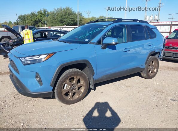 2T3UWRFV4PW154739 2023 TOYOTA RAV4 HYBRID Blue Առջևի ձախ երեք քառորդ տեսարան