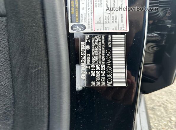 WDDUG8GB4KA430670 2019 MERCEDES-BENZ S Black 
