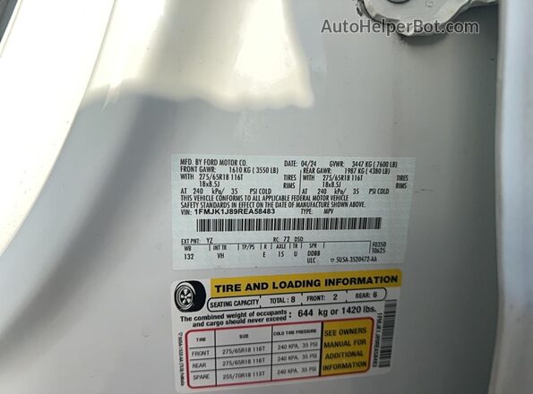 1FMJK1J89REA58483 2024 FORD EXPEDITION White 