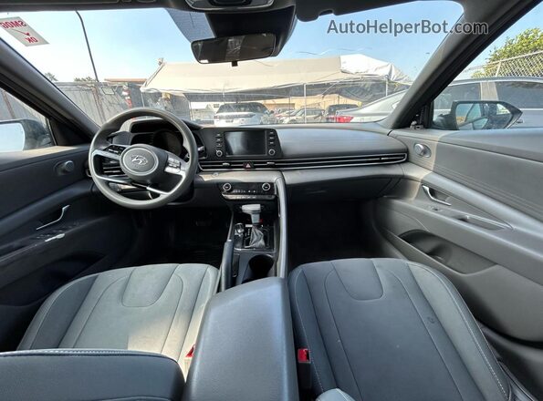 5NPLM4AG8MH013446 2021 HYUNDAI ELANTRA Gray უკანა სავარძლების ხედი