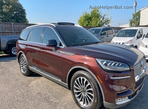 5LM5J7WC4LGL18575 2020 LINCOLN AVIATOR Burgundy Հետևի ձախ