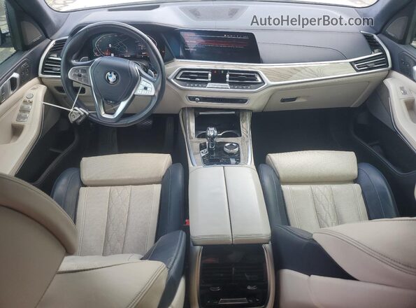 5UXCX4C53KLS37640 2019 BMW X7 White ხელსაწყოთა პანელის ხედი