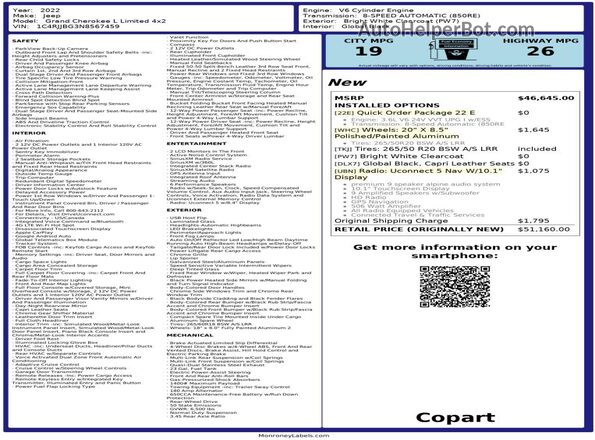 1C4RJJBG3N8567459 2022 JEEP GRAND CHER White 