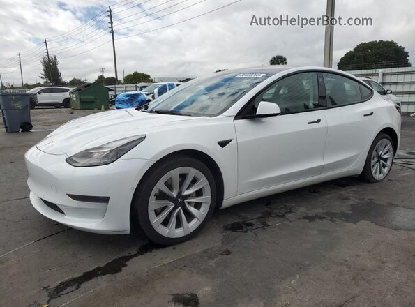 5YJ3E1EA5NF372478 2022 TESLA MODEL 3 White Tył lewy