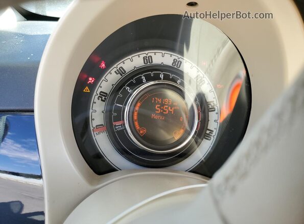 3C3CFFAR1GT145058 2016 FIAT 500 Charcoal Instrument cluster view