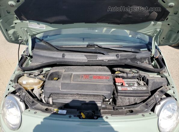 3C3CFFCR2HT542440 2017 FIAT 500 Зеленый Вид задней части салона