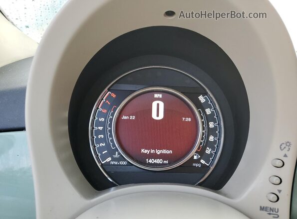 3C3CFFER3HT694319 2017 FIAT 500 Green Սարքավորումների վահանակի տեսք