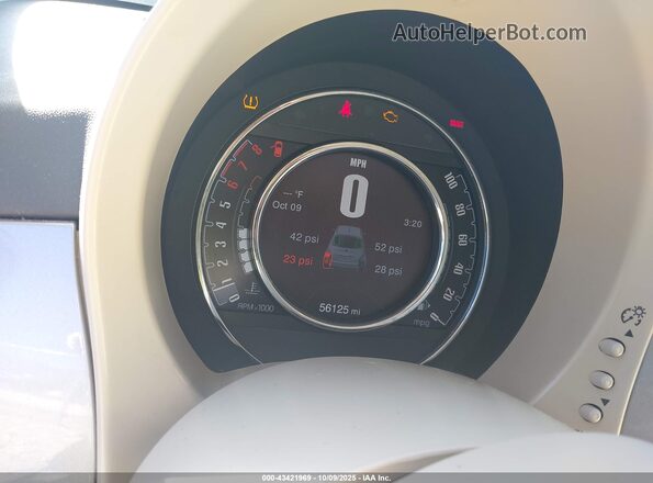 3C3CFFKR7HT553872 2017 FIAT 500 Silver უკანა სავარძლების ხედი