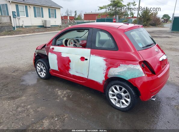 3C3CFFKRXHT697948 2017 FIAT 500 Red Rear left