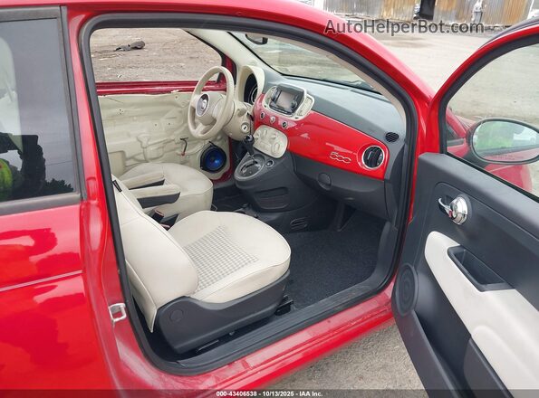 3C3CFFKRXHT697948 2017 FIAT 500 Red Front interior view
