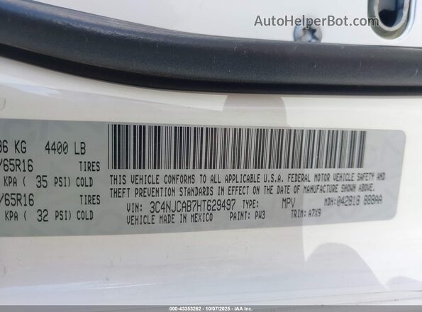 3C4NJCAB7HT629497 2017 JEEP NEW COMPASS White 