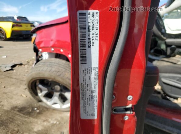 3C4NJCAB7LT247883 2020 JEEP COMPASS Red VIN sticker view