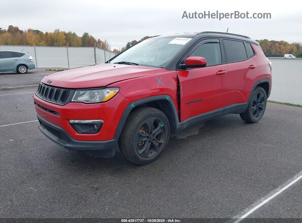 3C4NJCBB9JT408343 2018 JEEP COMPASS Red წინა მარცხენა ხედი სამი მეოთხედიდან