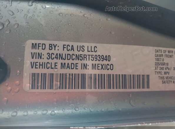 3C4NJDCN5RT593940 2024 JEEP COMPASS Серый Вид подкапотного пространства